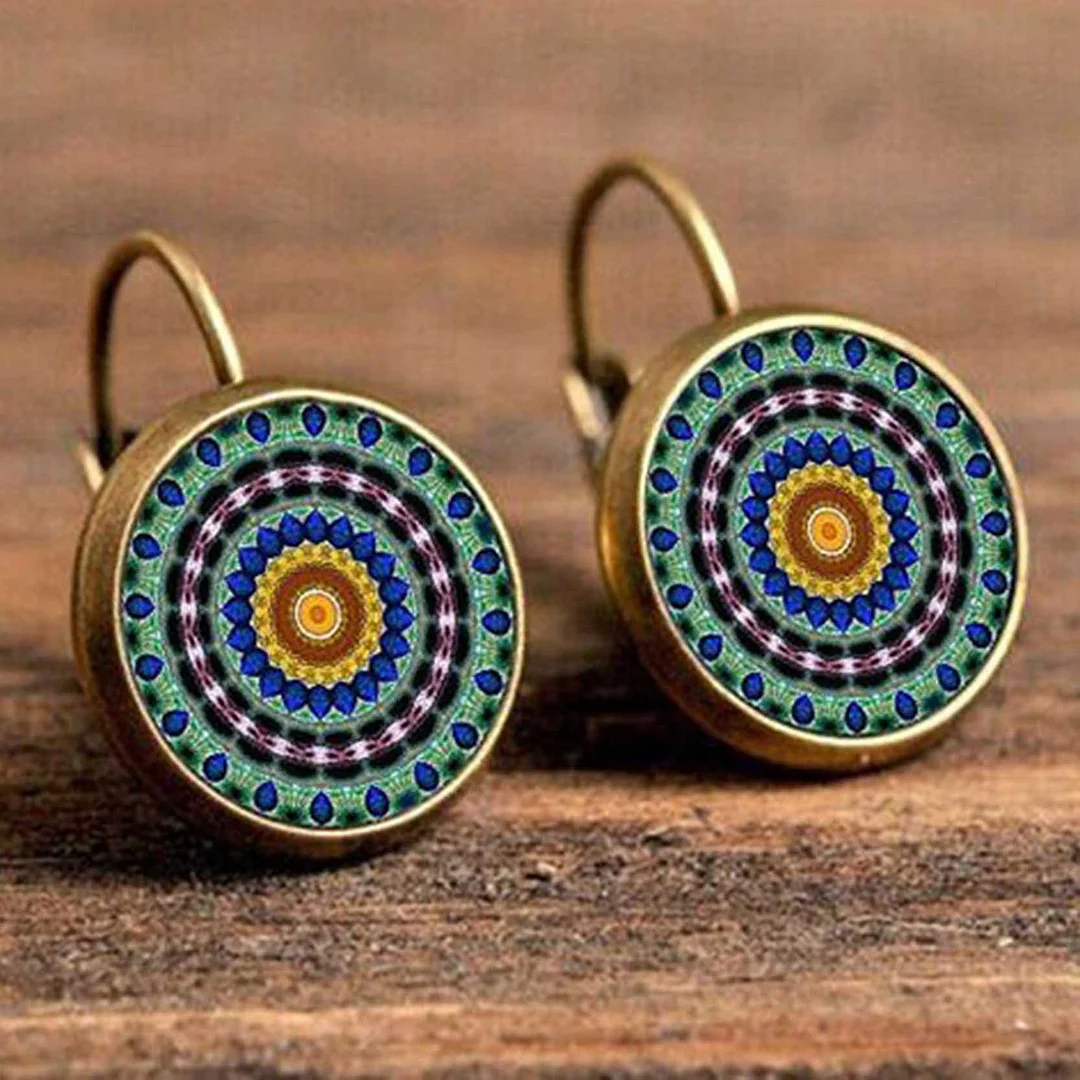 Vintage Mandala Pattern Earrings
