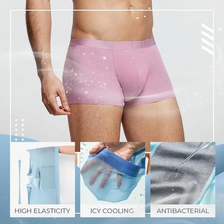 Men\'s Ice Silk Boxer Shorts Underwear