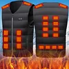 22 Heating Zones Electric Heated Vest USB V Neck Thermal Clothes for Outerwear