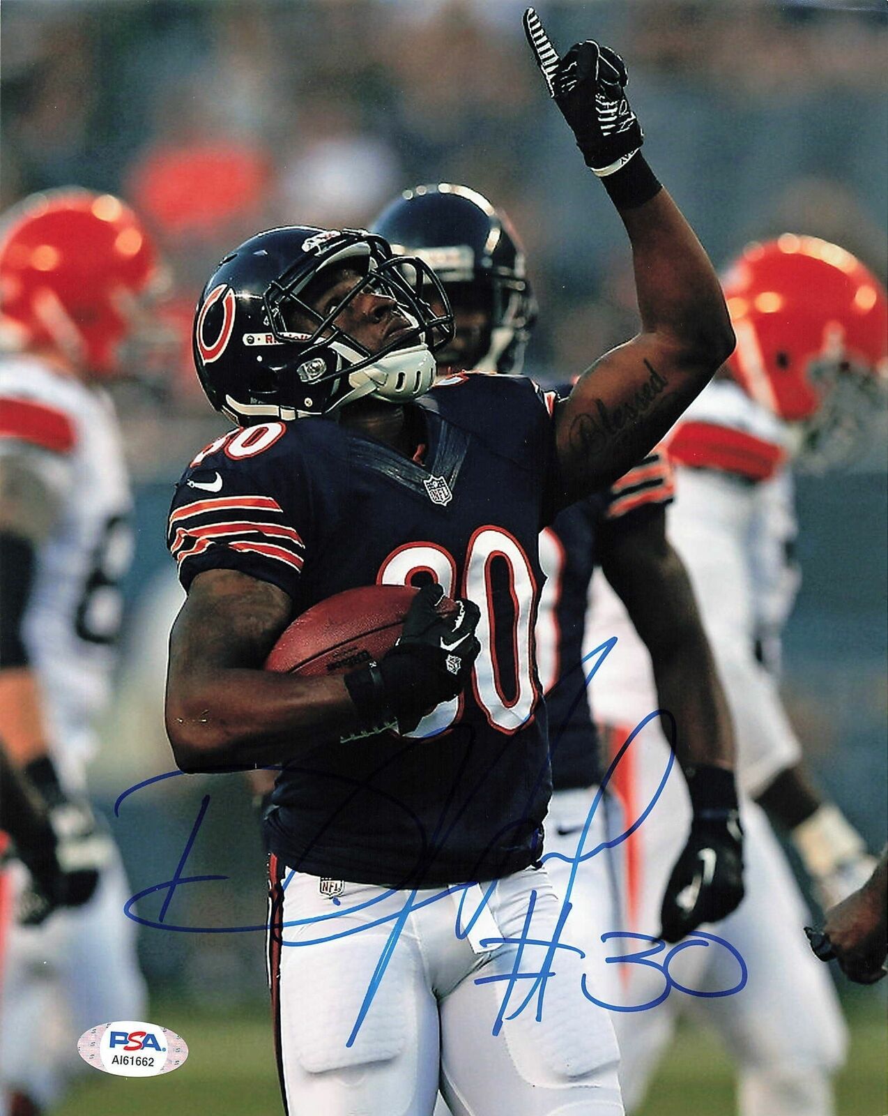 Sam Acho Signed 8x10 Photo Poster painting PSA/DNA Chicago Bears Autographed