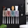 Modern Home Living Bathroom Gadget Toothbrush Holder Cups Toothpaste Squeezer 