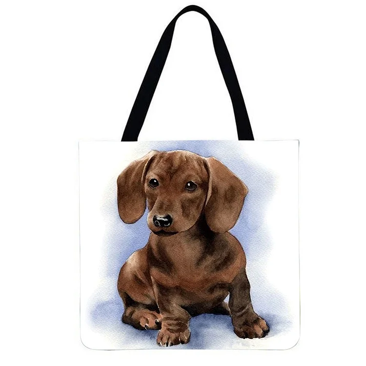 Linen Eco-friendly Tote Bag - Dog
