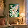 (30x40cm)DIY Pearl Painting Framed Fairy Girl Handmade Pearl Material Art Kit Living Room Decor