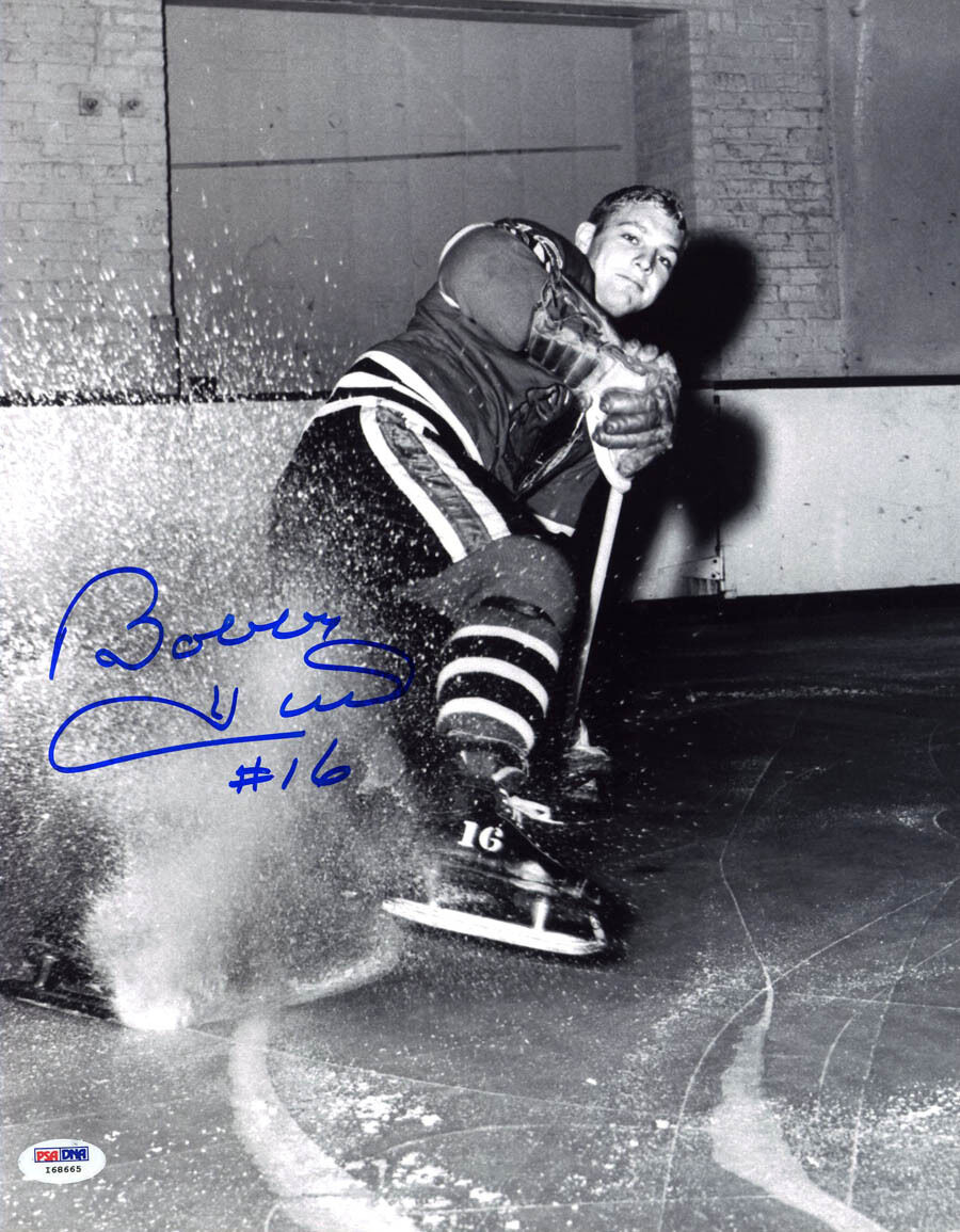 Bobby Hull SIGNED 11x14 Photo Poster painting + #16 Chicago Blackhawks PSA/DNA AUTOGRAPHED