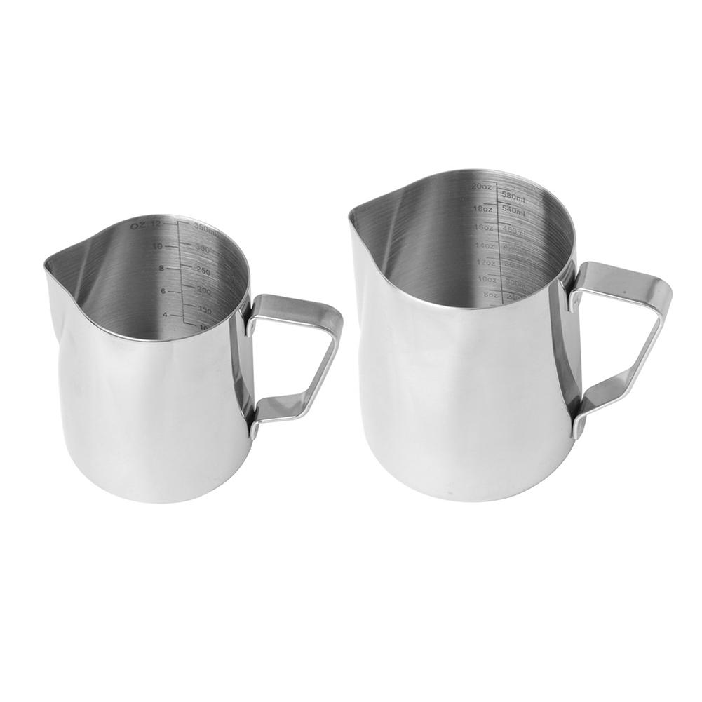 

Stainless Steel Frothing Pitcher Pull Flower Cup Milk Frother with Scale, 600ml, 501 Original