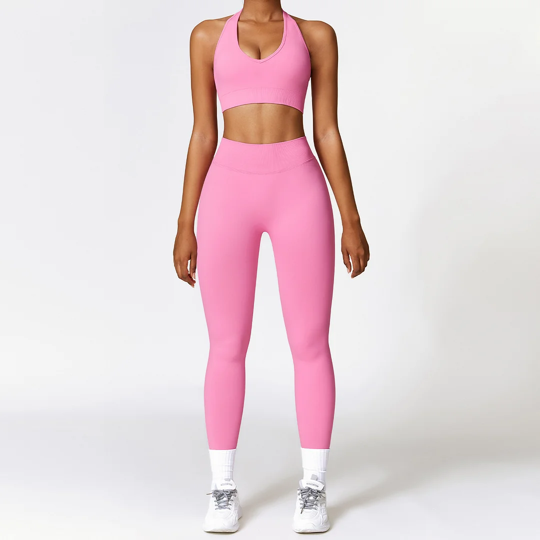 PASUXI New Arrivals Seamless Activewear High Waist Leggings Wear Women Yoga Fitness Bra Set Gym Sports Clothing Yoga Sets