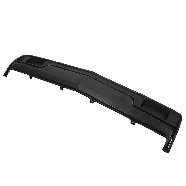 Silscvtt Black Front Bumper Filler Panel without Tow Hook Hole with Impact Bar Skid Plate 23126910 Replacement for 2014 2015 Silverado 1500