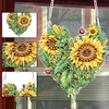 Diamond Painting Love Sunflower Wreath Pendant