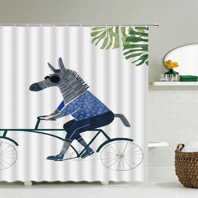 

Shower Curtain – Zebra Bear-180*180cm, 501 Original