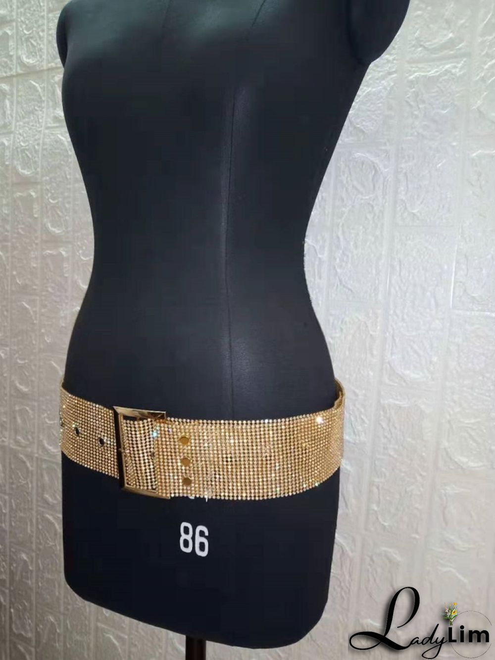 Formal Gold Beaded Sparkly Belt