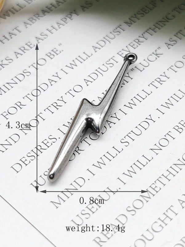 1 Piece 304 Stainless Steel Lightning Fish Jewelry Accessories Pendant