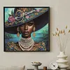 Lakeside Blue Bead Black Lady Special Shaped 5D DIY Partial Drill Diamond Art Kit 30x30cm Diamonds Dots Gem Art Kits for Adults Home Decor