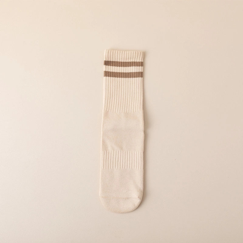 Autumn And Winter New Yoga Socks Solid Color Ladies Sports Socks Silicone Non-slip Terry Bottom Cotton Tube Socks Women