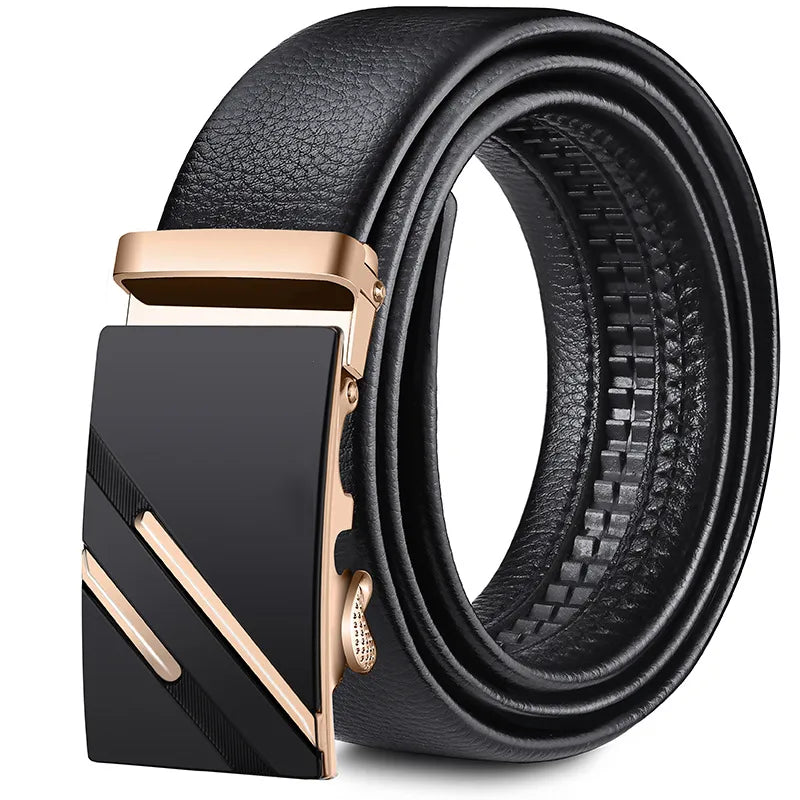 Direct Belt Men’s Youth Business Soft Leather 3.5 Automatic Buckle Black Belt Running Jianghu Goods Source