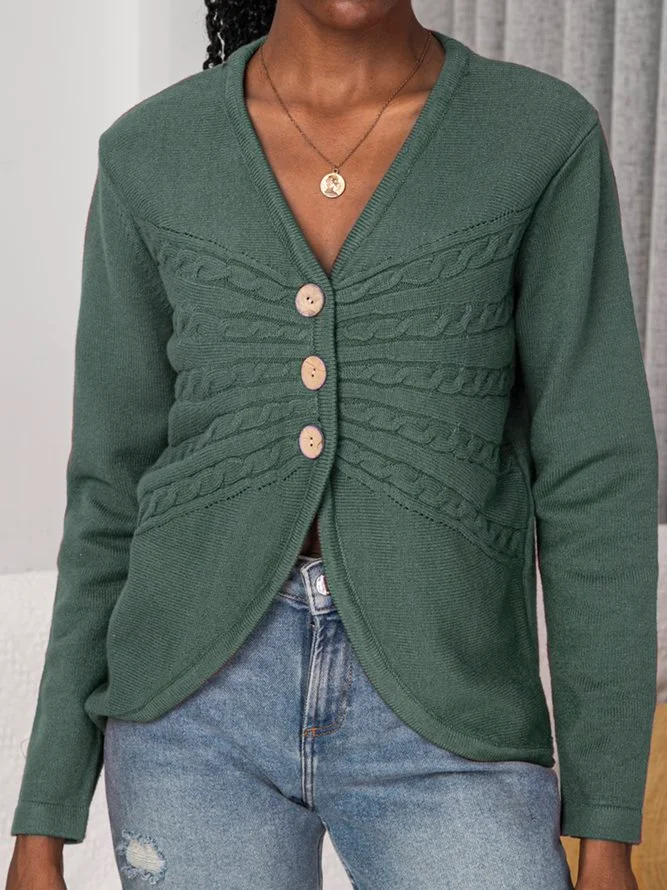 Knitted Long Sleeve Cardigans Outerwear