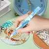 Resin Diamond Painting Point Drill Pen with 4 Various Tips Painting Arts 5D Point Drill Pen Diamonds Art Points Drills Pens for Nail Arts Rhinestone Decorations Cross-Stitch (Sky Blue)