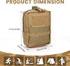 2er Taktische Molle Pouches Kleine Utility Tasche EDC Tasche Gürteltasche Wasserdicht Zubehörtasche Multifunktional Hüfttasche Taillentasche für Wanderausrüstung Outdoor Training