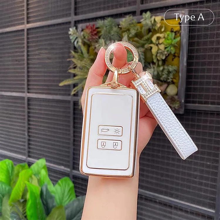 Renault Car Key Case Rhinestones Keychain