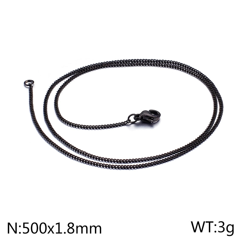 Minimalist Commute Solid Color Titanium Steel Plating 18K Gold Plated Women’s Necklace