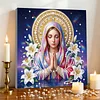 uk.everydayedeals DIY Pearl Painting With Frame - Handmade Self-Adhesive Pearls - Lady(25*25cm)