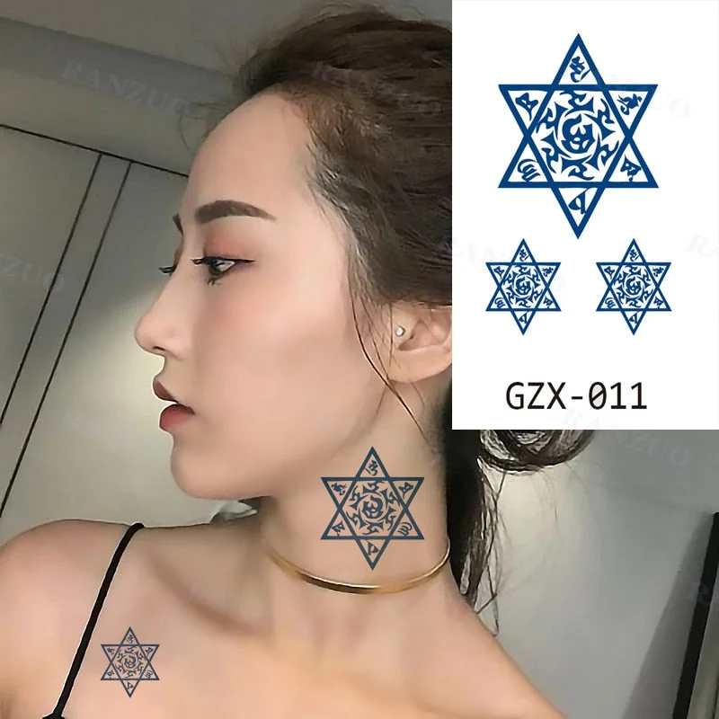 Waterproof Temporary Tattoos Stickers Temporary Tattoo for Women Men Fashion Art Tatoo Sticker Chest Stickers Neck Tattoo Fake