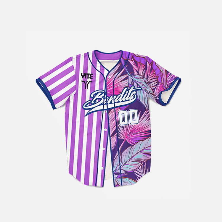 YITE | WB24-008-Purple And White Baseball Uniform