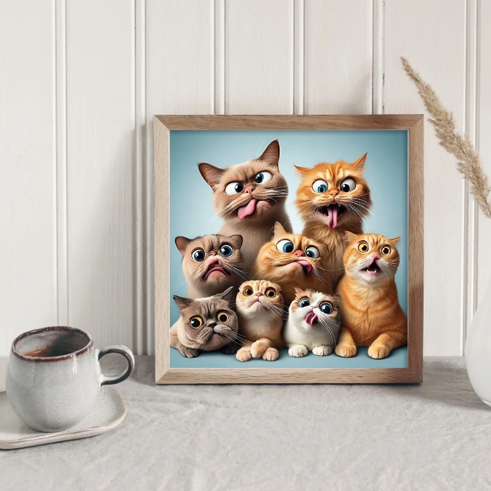 Diamond Painting - Full Round Drill - Cats(Canvas|40*40cm)
