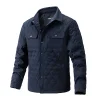 Men's Business Diamond Check Quilted Jacket