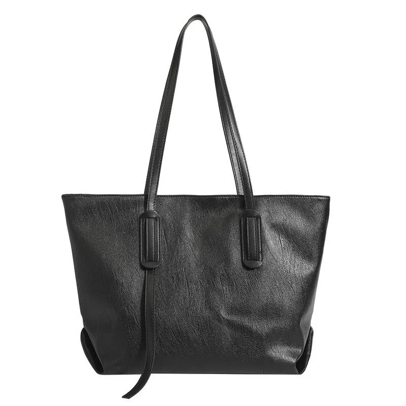 Large Capacity Soft Leather Bag Women's 2022 New Joker Shoulder Bag Fashion Portable Tote Bag