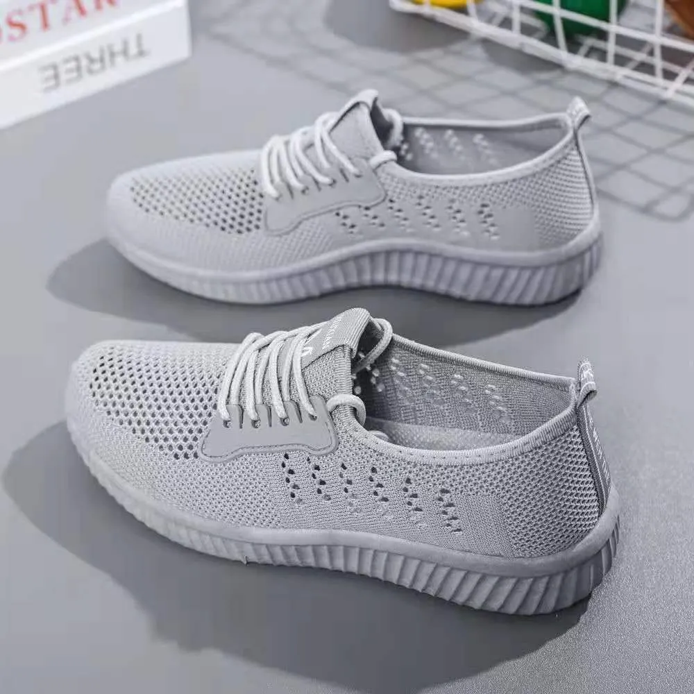 Women Shoes 2021 Mesh Platform Shoes Women Breathable Lace Up Sneakers Women Hollow Out Casual Shoes Zapatillas De Deporte