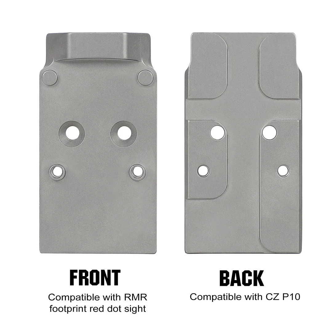 ohhunt&reg; CZ P10 S/C/F Optics Adapter Plate fit 407C 507 508T CNC Machined from 6AL4V Titanium