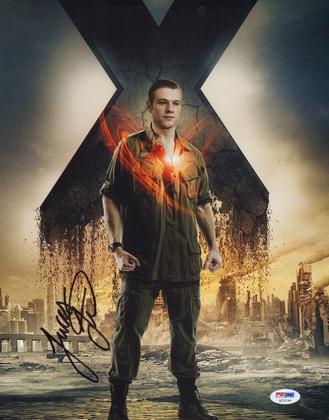 Lucas Till Signed X-Men 11x14 Photo Poster painting PSA/DNA COA Apocalypse Days of Future Past