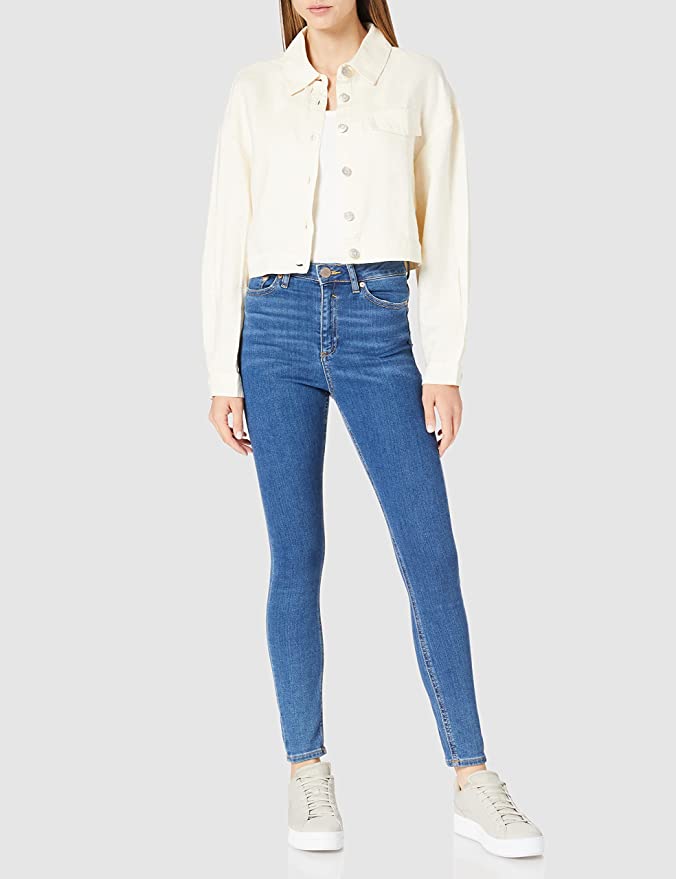 NA-KD Damen Cropped Linen Jacket Jacke Amazon Money