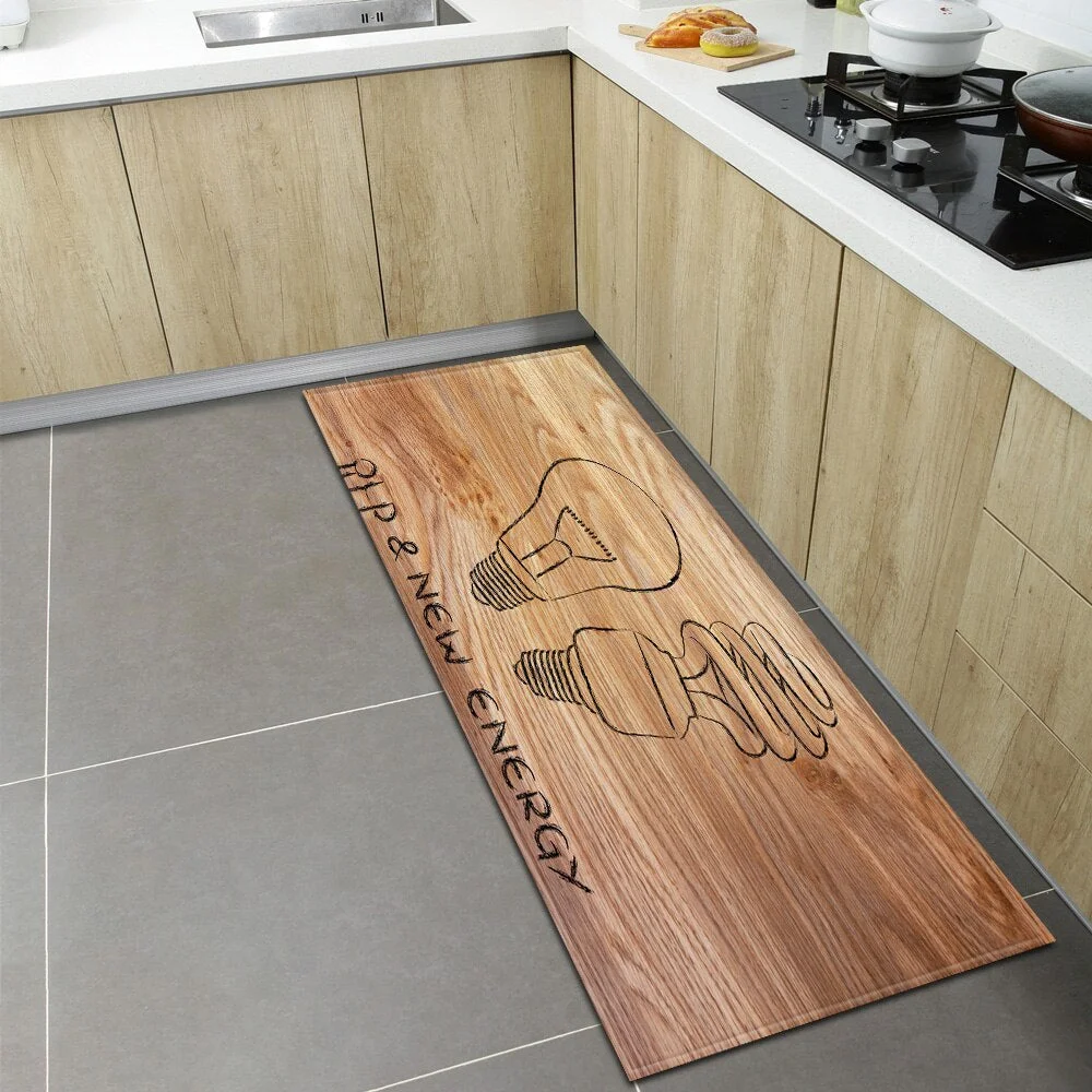 Nordic Kitchen Floor Mat Home Entrance Doormat Bedroom Living Room Decoration Long Carpet Hallway Balcony Bathroom Anti-Slip Rug