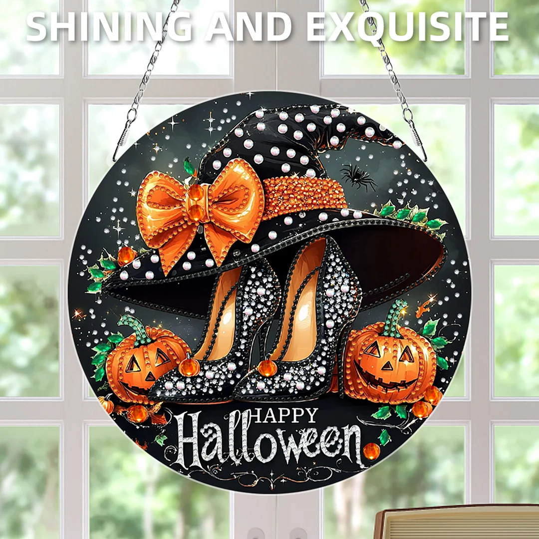 2D Flat DIY High Heels Diamond Art Pendant Double-Sided Diamond Painting Set