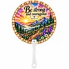 8Pcs DIY Diamond Painting Church Handheld Fans, Christian Bible Verse Scripture Hand Fans with Plastic Handles, Religious Inspirational Church Welcome Gifts for Visitors, Women Men, Bridal Shower Guest Favors