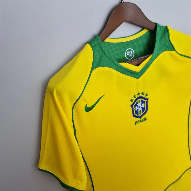 2004 Retro Brazil Soccer Jersey Home