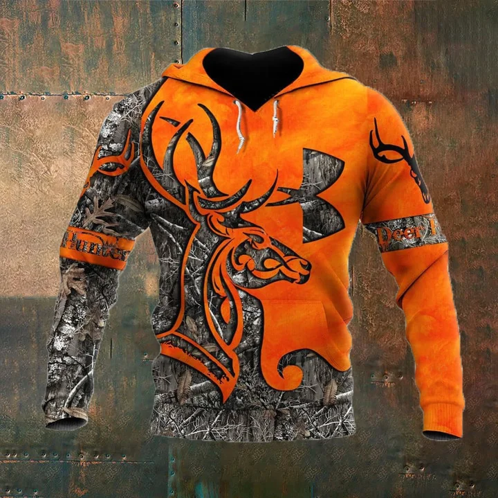 Men's All Over Printed Hunting Hoodie