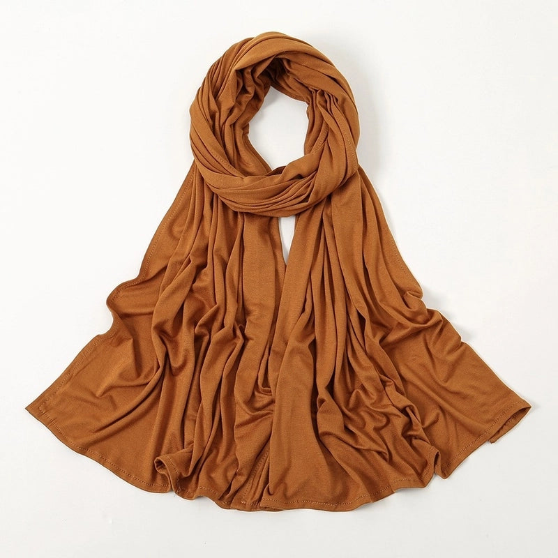 Hot New Solid Color Mercerized Cotton Jersey Scarf Soft Scarf Spot
