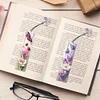 (US Local)3Pcs Special Shape Flowers Butterfly 5D DIY Diamond Painting Bookmark Craft Kit
