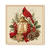 Winter Glow Cardinal DIY 14CT 2 Strands Stamped Cross Stitch Kit for Adults tapestrymarket