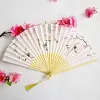Chinese Style Portable Folding Bamboo And Silk Folding Fan