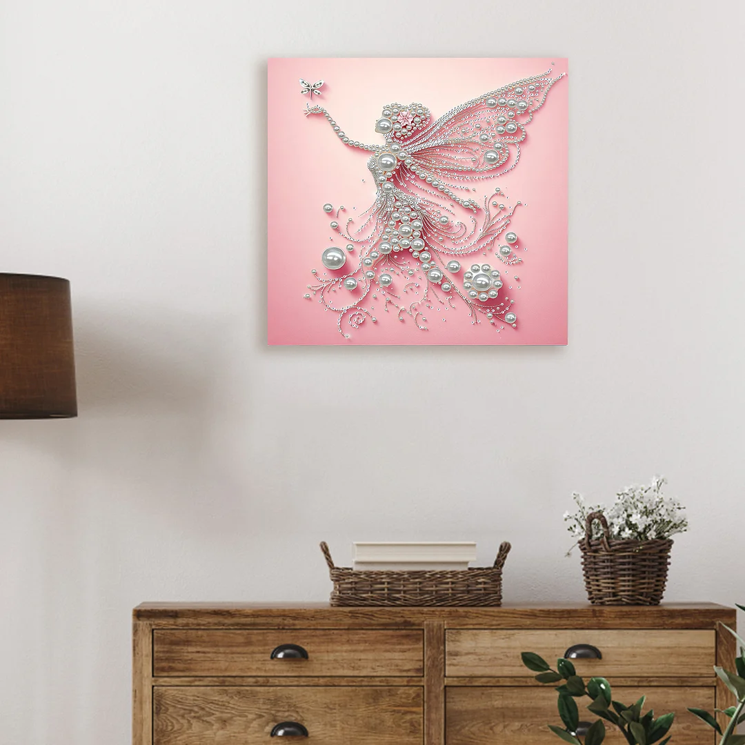 Angel Girl - DIY Pearl Diamond Art Kit With Frame 30*30cm