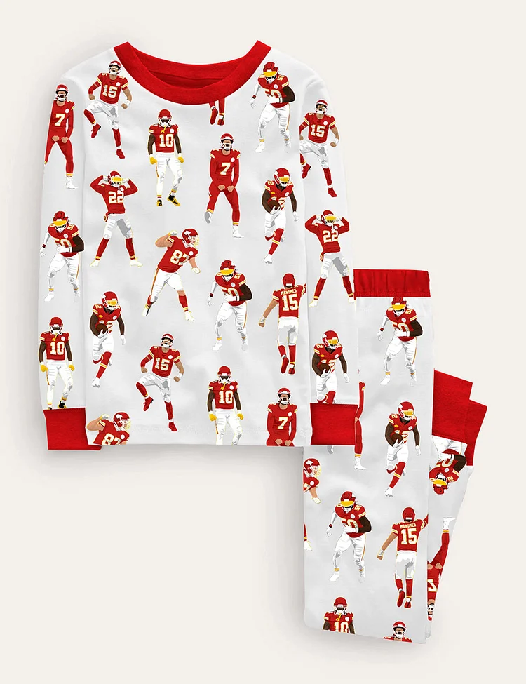 Kid's Kansas City Football Pajama Set