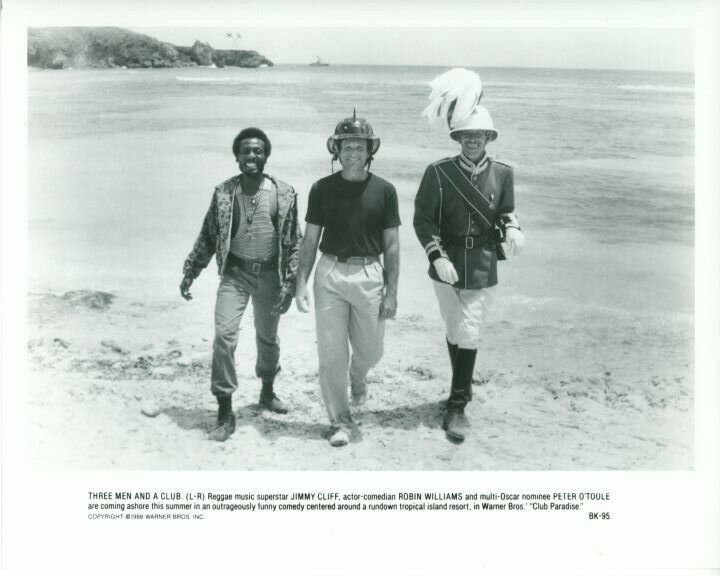 Jimmy Cliff Robin Williams Peter O'Toole Club Paradise Original Press 8X10 Photo Poster painting