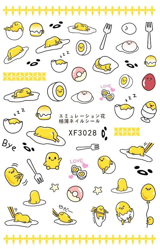 Fashion Flower Avocado Nail Art Stickers for Nails Art Self Adhesive Decals Manicure Design Nails Accessoires Stickers Fruits-Nail Inspo