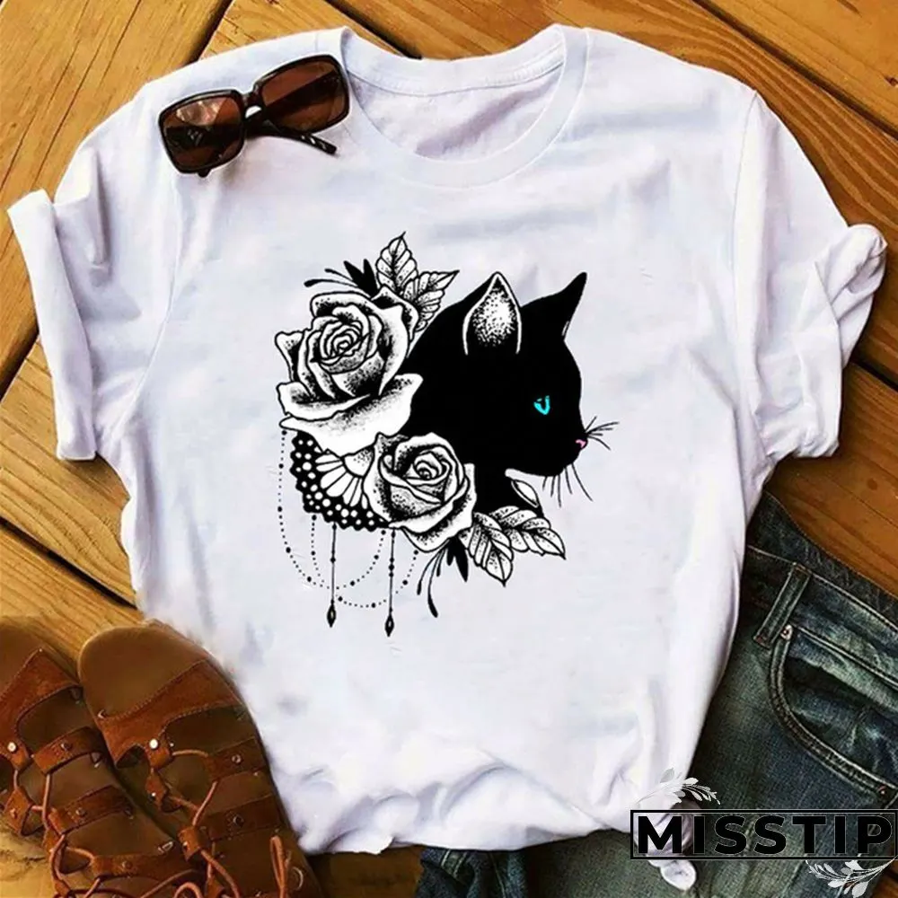 Colour Fashion Casual Print Basic O Neck Tops