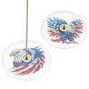 2Pcs Acryl amerikanische Flagge Adler Meditation Yoga Räucherstäbchen Halter - 5d DIY Handwerk Dekoration