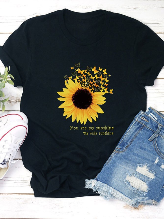 Casual Printed Short Sleeve Tops