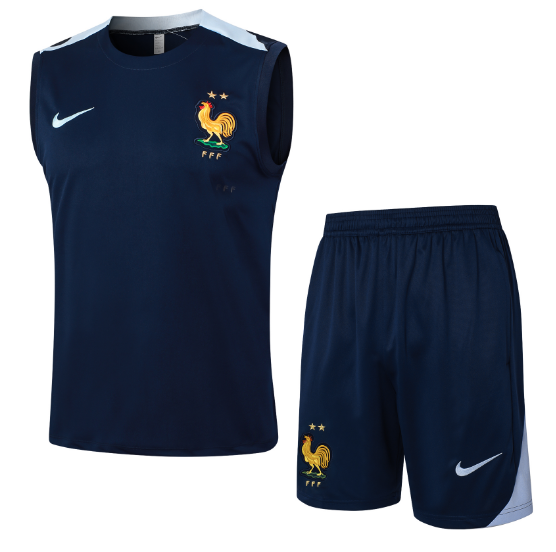 2024 France Training Kit Vest Football T-Shirt Thai Quality